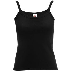 Майка "Lady-fit Strap T", черный_XL, 100% х/б, 220 г/м2 (Изображение 1)