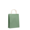 Подарочный пакет малый 90 г/м² (зеленый-зеленый) (Изображение 3)