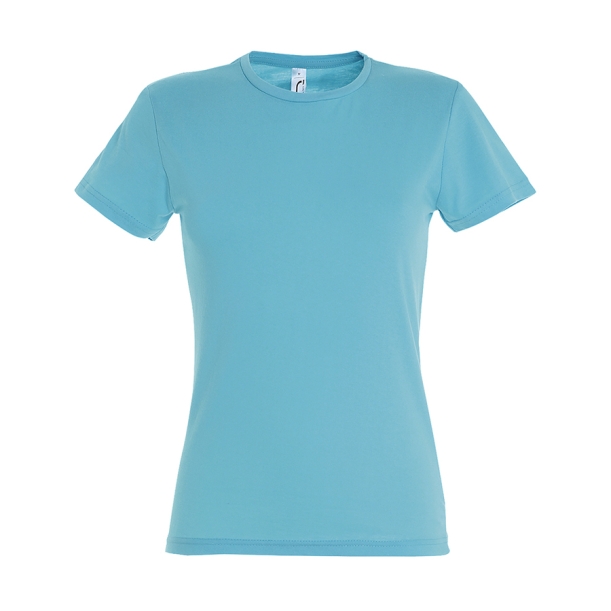 Футболка женская MISS, бирюзовый, M, 100% хлопок, 150 г/м2 (Изображение 1)