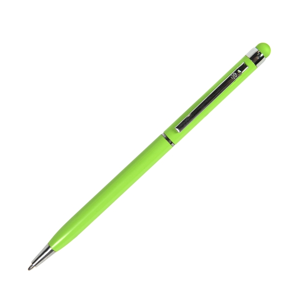 TOUCHWRITER, ручка шариковая со стилусом для сенсорных экранов, зеленое яблоко/хром, металл   (Изображение 1)