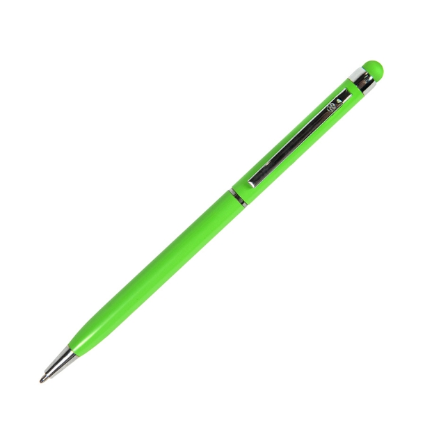 TOUCHWRITER, ручка шариковая со стилусом для сенсорных экранов, светло-зеленый/хром, металл   (Изображение 1)