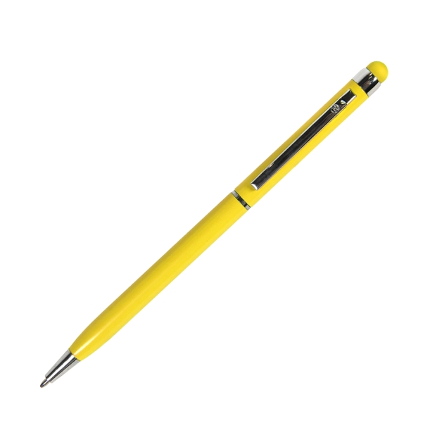 TOUCHWRITER, ручка шариковая со стилусом для сенсорных экранов, желтый/хром, металл   (Изображение 1)