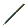SLIM, ручка шариковая, зеленый/золотистый, металл (Изображение 1)