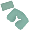 Подушка надувная дорожная в футляре; светло-зеленый; 43,5х27,5 см; твил; шелкография (Изображение 1)