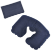 Подушка надувная дорожная в футляре; синий; 43,5х27,5 см; твил; шелкография (Изображение 1)