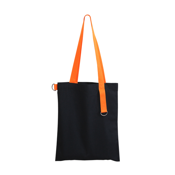 Шоппер Superbag black (чёрный с оранжевым) (Изображение 1)