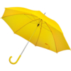 Зонт-трость с пластиковой ручкой, механический; желтый; D=103 см; 100% полиэстер; шелкография (Изображение 1)
