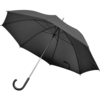 Зонт-трость с пластиковой ручкой, механический; черный; D=103 см; 100% полиэстер; шелкография (Изображение 1)