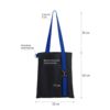 Шоппер Superbag black с ремувкой 4sb (чёрный с синим) (Изображение 3)