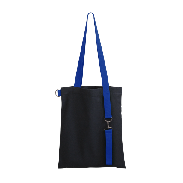 Шоппер Superbag black с ремувкой 4sb (чёрный с синим) (Изображение 1)