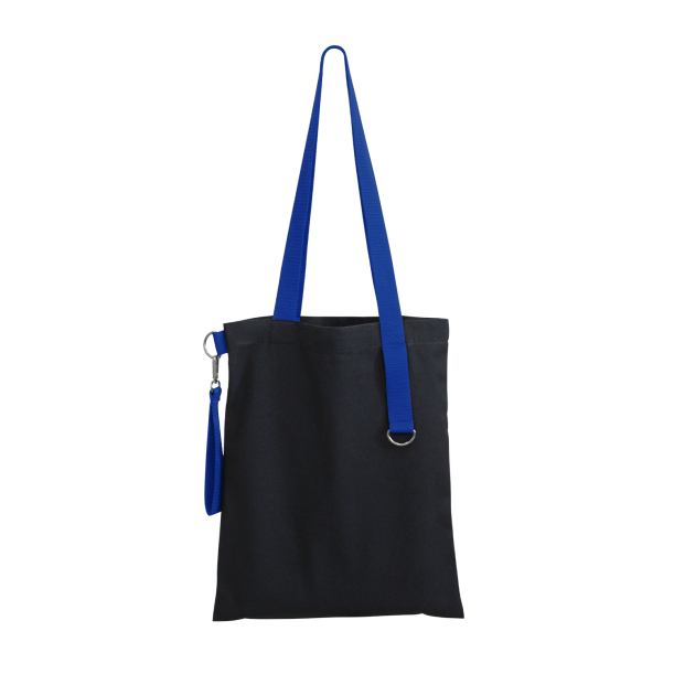 Шоппер Superbag black с ремувкой 4sb (чёрный с синим) (Изображение 2)
