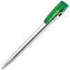 KIKI SAT, ручка шариковая, зеленый/серебристый, пластик (Изображение 1)