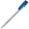 KIKI SAT, ручка шариковая, синий/серебристый, пластик (Изображение 1)
