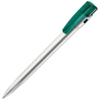 KIKI SAT, ручка шариковая, зеленый/серебристый, пластик (Изображение 1)
