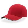 Бейсболка "PIPING SANDWICH", 6 клиньев, металлическая застежка,  красный; 100% хлопок, 320 г/м2 (Изображение 1)
