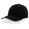 Бейсболка "PIPING SANDWICH", 6 клиньев, металлическая застежка, черный; 100% хлопок, 320 г/м2 (Изображение 1)