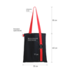 Шоппер Superbag black с ремувкой 4sb (чёрный с красным) (Изображение 3)