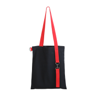 Шоппер Superbag black с ремувкой 4sb (чёрный с красным)