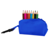 Набор цветных карандашей (8шт) с точилкой MIGAL в чехле, синий, 4,5х10х4 см, дерево, полиэстер (Изображение 1)