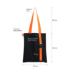 Шоппер Superbag black с ремувкой 4sb (чёрный с оранжевым) (Изображение 3)