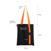 Шоппер Superbag black с ремувкой 4sb (чёрный с оранжевым) (Изображение 3)