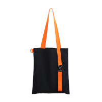 Шоппер Superbag black с ремувкой 4sb (чёрный с оранжевым)
