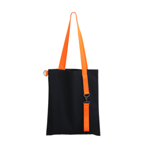 Шоппер Superbag black с ремувкой 4sb (чёрный с оранжевым)