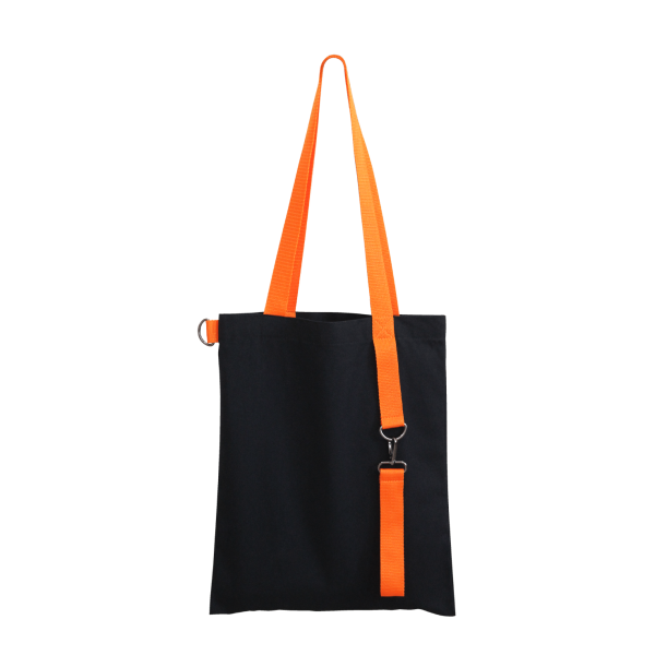 Шоппер Superbag black с ремувкой 4sb (чёрный с оранжевым) (Изображение 1)