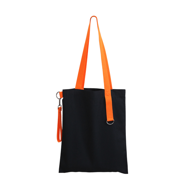 Шоппер Superbag black с ремувкой 4sb (чёрный с оранжевым) (Изображение 2)