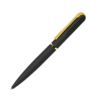 FARO, ручка шариковая, черный/золотистый, металл, пластик, софт-покрытие (Изображение 1)