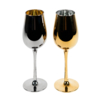 Набор бокалов для вина MOON&SUN (2шт), золотой и серебяный, 22,5х24,8х11,9см, стекло (Изображение 1)