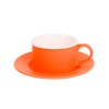 Чайная пара ICE CREAM, оранжевый с белым кантом, 200 мл, фарфор (Изображение 1)