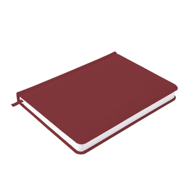 Ежедневник недатированный Campbell, А5, бордовый, белый блок (Изображение 1)