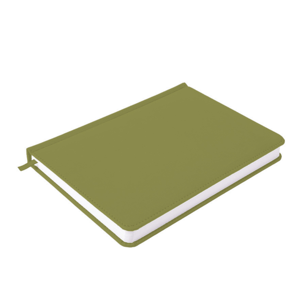 Ежедневник недатированный Campbell, А5,  оливковый, белый блок (Изображение 1)