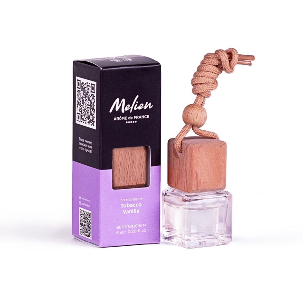 Парфюм для автомобиля и интерьера по мотивам Tobacco Vanilla,3,1х3,1х8,1 см, дерево , стекло (Изображение 1)