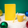 Подарочный набор HAPPINESS: блокнот, ручка, кружка, жёлтый (Изображение 1)