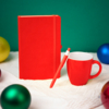 Подарочный набор HAPPINESS: блокнот, ручка, кружка, красный (Изображение 1)