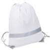 Рюкзак мешок со светоотражающей полосой RAY, белый, 35*41 см, полиэстер 210D (Изображение 1)