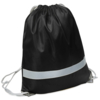 Рюкзак мешок со светоотражающей полосой RAY, черный, 35*41 см, полиэстер 210D (Изображение 1)