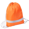 Рюкзак мешок со светоотражающей полосой RAY, оранжевый, 35*41 см, полиэстер 210D (Изображение 1)