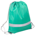 Рюкзак мешок со светоотражающей полосой RAY, зелёный, 35*41 см, полиэстер 210D