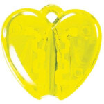 HEART CLACK, держатель для ручки, прозрачный желтый, пластик