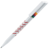 GRIFFE ARCOBALENO, ручка шариковая, белый, разноцветные колечки, пластик (Изображение 1)