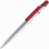 MIR SAT, ручка шариковая, прозрачный красный/серебристый, пластик (Изображение 1)