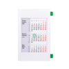 Календарь настольный на 2 года; белый с зеленым; 18х11 см; пластик; тампопечать, шелкография (Изображение 1)