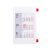 Календарь настольный на 2 года; белый с красным; 18х11 см; пластик; тампопечать, шелкография (Изображение 1)