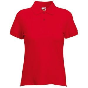 Поло "Lady-Fit Polo", красный_XS, 97% х/б, 3% эластан, 220 г/м2 (Изображение 1)