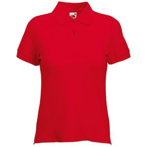 Поло "Lady-Fit Polo", красный_XS, 97% х/б, 3% эластан, 220 г/м2 (Изображение 1)