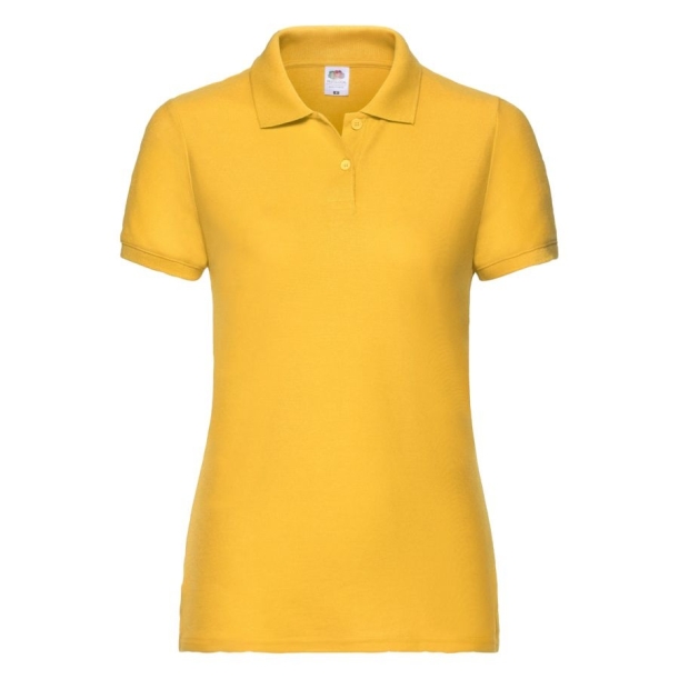 Поло "Lady-Fit 65/35 Polo", солнечно-желтый_М, 65% п/э, 35% х/б, 180 г/м2 (Изображение 1)