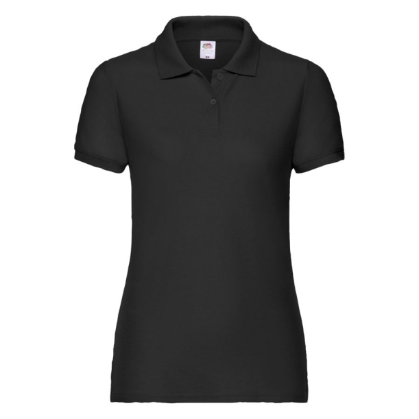 Поло "Lady-Fit 65/35 Polo", черный_XS, 65% п/э, 35% х/б, 180 г/м2 (Изображение 1)
